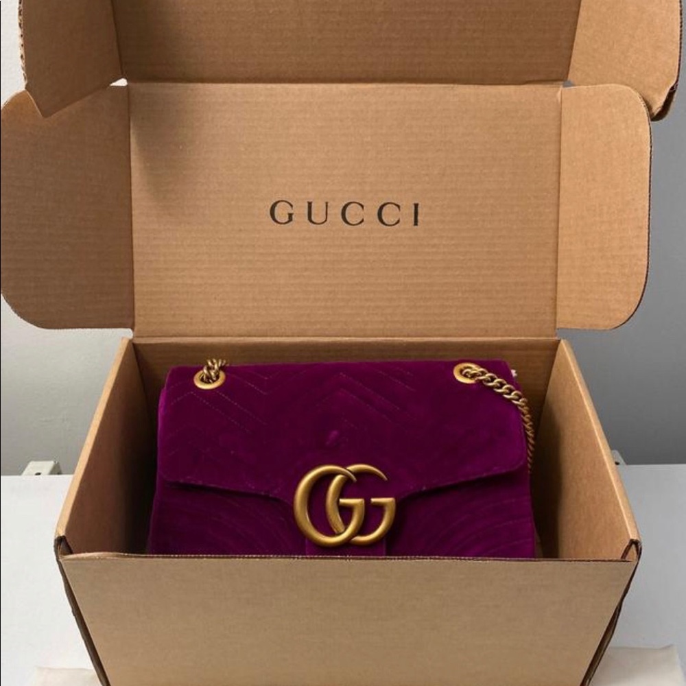 Women’s velvet mini Gucci marmont bag , - Picture 2 of 8